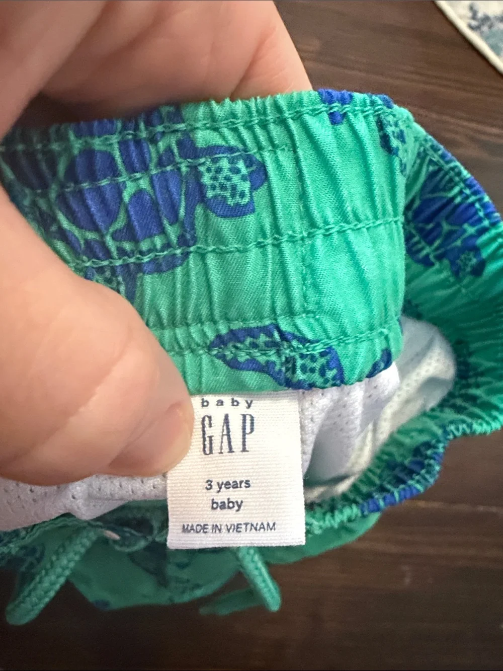 3T Swim Shorts - Yellow Whale & Green Turtle Prints Set C#2